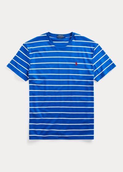 Playeras Polo Ralph Lauren Hombre Azules Azul Rey / Blancos - Classic Soft Cotton - IZYBJ7924